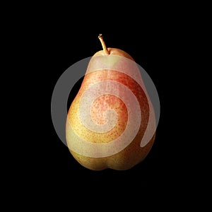 Pear isolated on black background