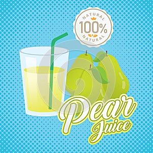 Pear juice vector