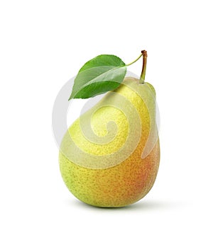 Pear with leaf