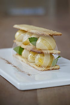 Pear mille-feuille photo