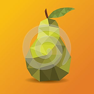 Pear. Vector illustration decorative design