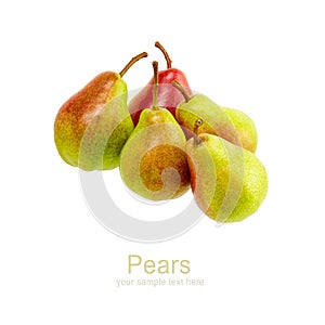 Pear on white background