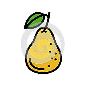 pear whole one color icon vector illustration
