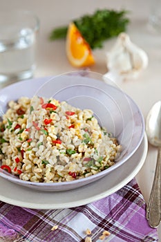 Pearl barley salad