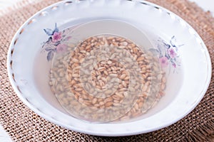 Pearl barley in water