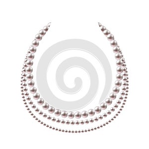 Pearl beads necklace design.