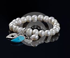 Pearl Charm Bracelet photo