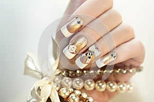 Pearl French manicure.