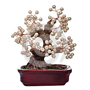 Pearl handmade bonsai tree