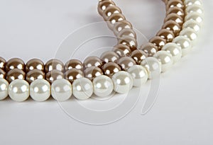Pearl Jewelery in white background