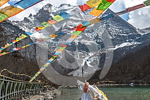 Pearl Lake in Yading national level reserve, Daocheng, Sichuan Province, China