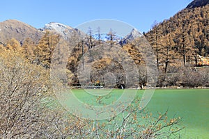 Pearl Lake at Yading Nature Reserve in Sichuan, China