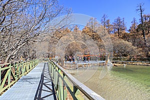 Pearl Lake at Yading Nature Reserve in Sichuan, China