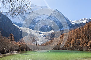 Pearl Lake at Yading Nature Reserve in Sichuan, China