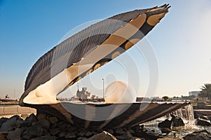 The pearl landmark on the Doha corniche