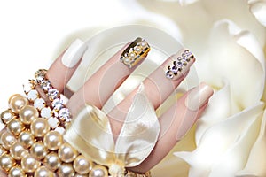 Pearl manicure.