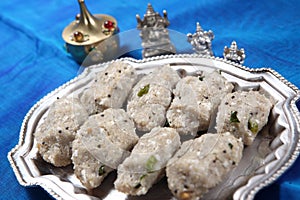 Pearl millet, Rice flakes hot dumplings, Kambu aval kara kozhukattai