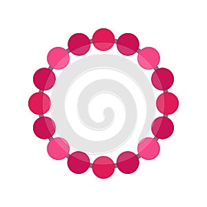 Pearl necklace decoration vector.