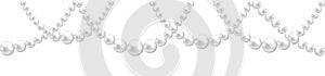 Pearl necklace isolated photo