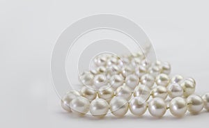 Pearl necklace isolated on white background