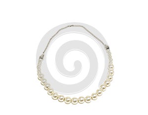 Pearl Necklace isolated on white background