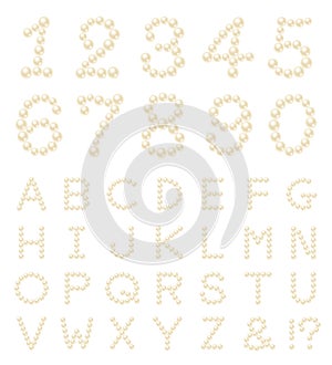 Pearl number alphabet photo