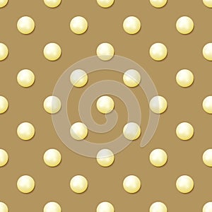 Pearl. Seamless patrn with realistic pearls . Pearl 3D photo