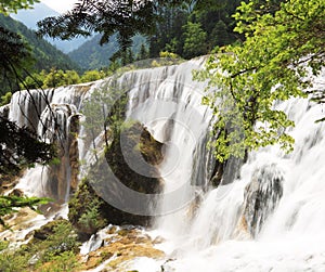 Pearl shoal waterfall jiuzhai valley summer