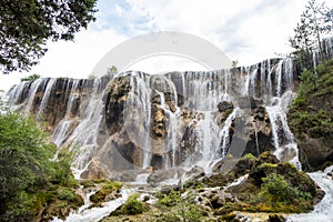 Pearl shoal waterfall in Jiuzhaigou national park