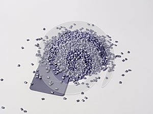 Pearl silver masterbatch granules with color chip