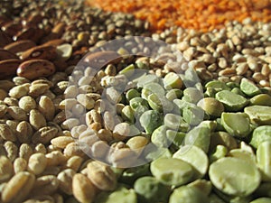 Pearled barley and split peas