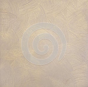 Pearlescent texture of paint with round divorces - beige color with gold