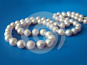 Pearls on Blue