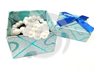 Pearls in a gift box