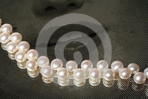 Pearls on mirror