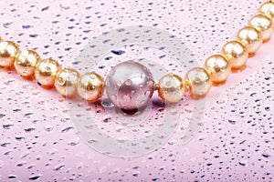 Pearls on pink