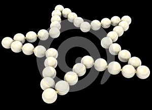 Pearls star shape isolated
