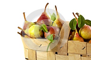 Pears in a basket