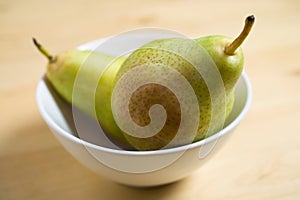 Pears in a bowl