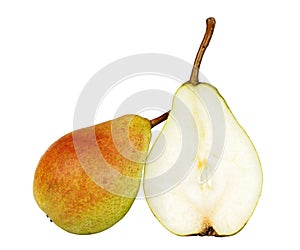 Pears isolated on white