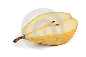Pears isolated on white background. Pears macro studio photo
