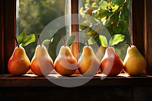 Pears with Light and Shadow