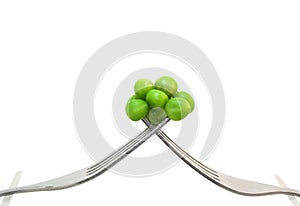 Peas Balanced on Forks