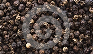 Peas of black pepper, texture, close-up
