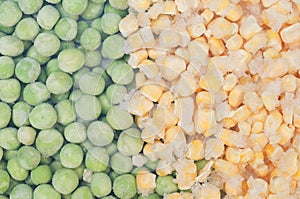 Peas and corn background