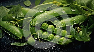 peas with dew-kissed