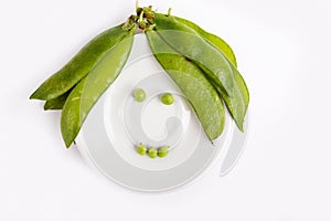 Peas isolated on White