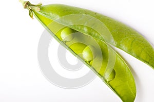 Peas isolated on White