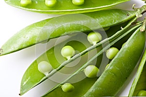 Peas isolated on White