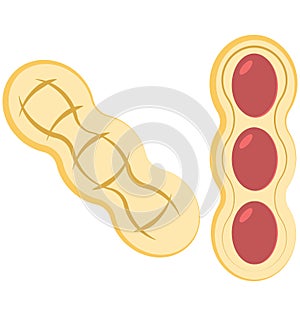 Peas Line Vector Isolated Icon customized and editable